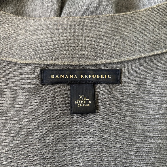 Banana Republic Gray Tie-Front Deep V Sweater Sz. XL (1) - Picture 9 of 11